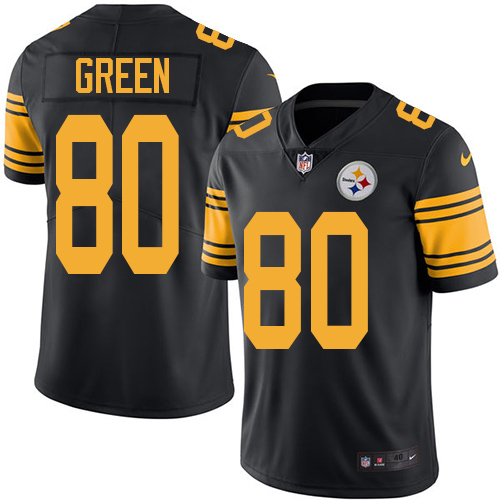 Men's Elite Ladarius Green Nike Jersey Black - #80 Rush NFL Pittsburgh Steelers